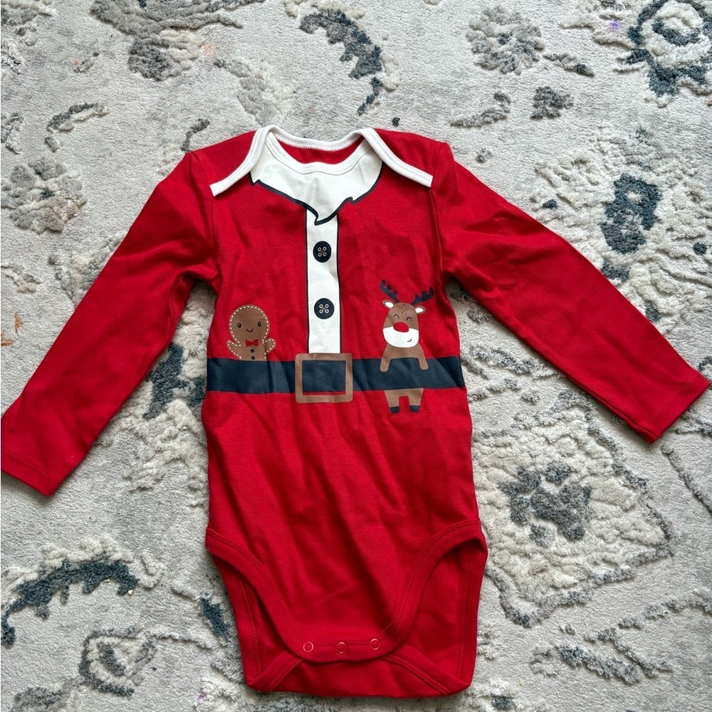 Holiday Red Santa Baby Bodysuit